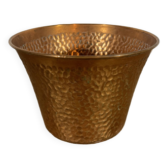 Old copper flower pot