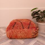 Handmade Berber pouf in wool 60 X 60 X 20 CM