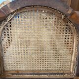 Paquebot office chair in solid teak and caning