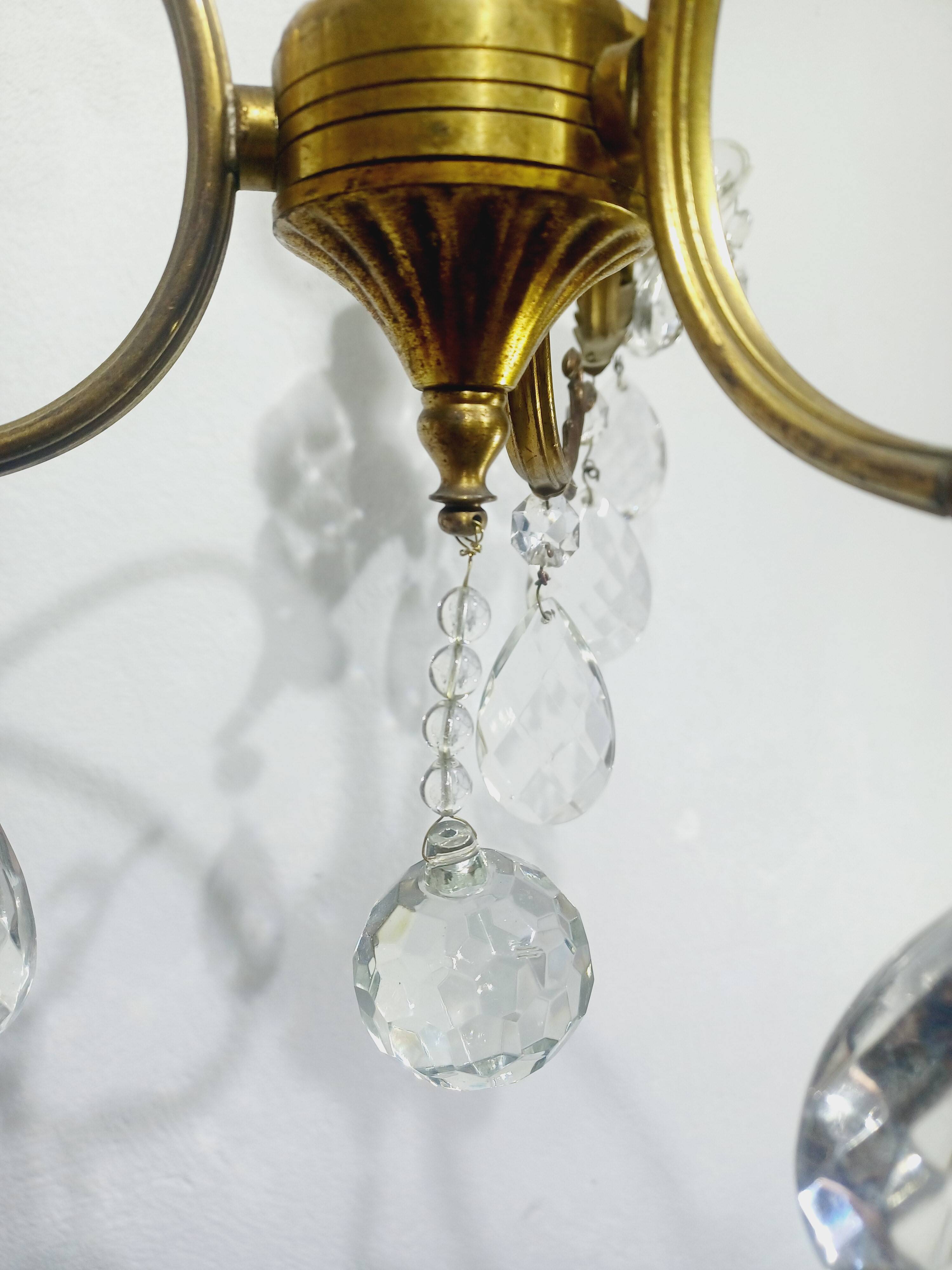 3-light bronze chandelier