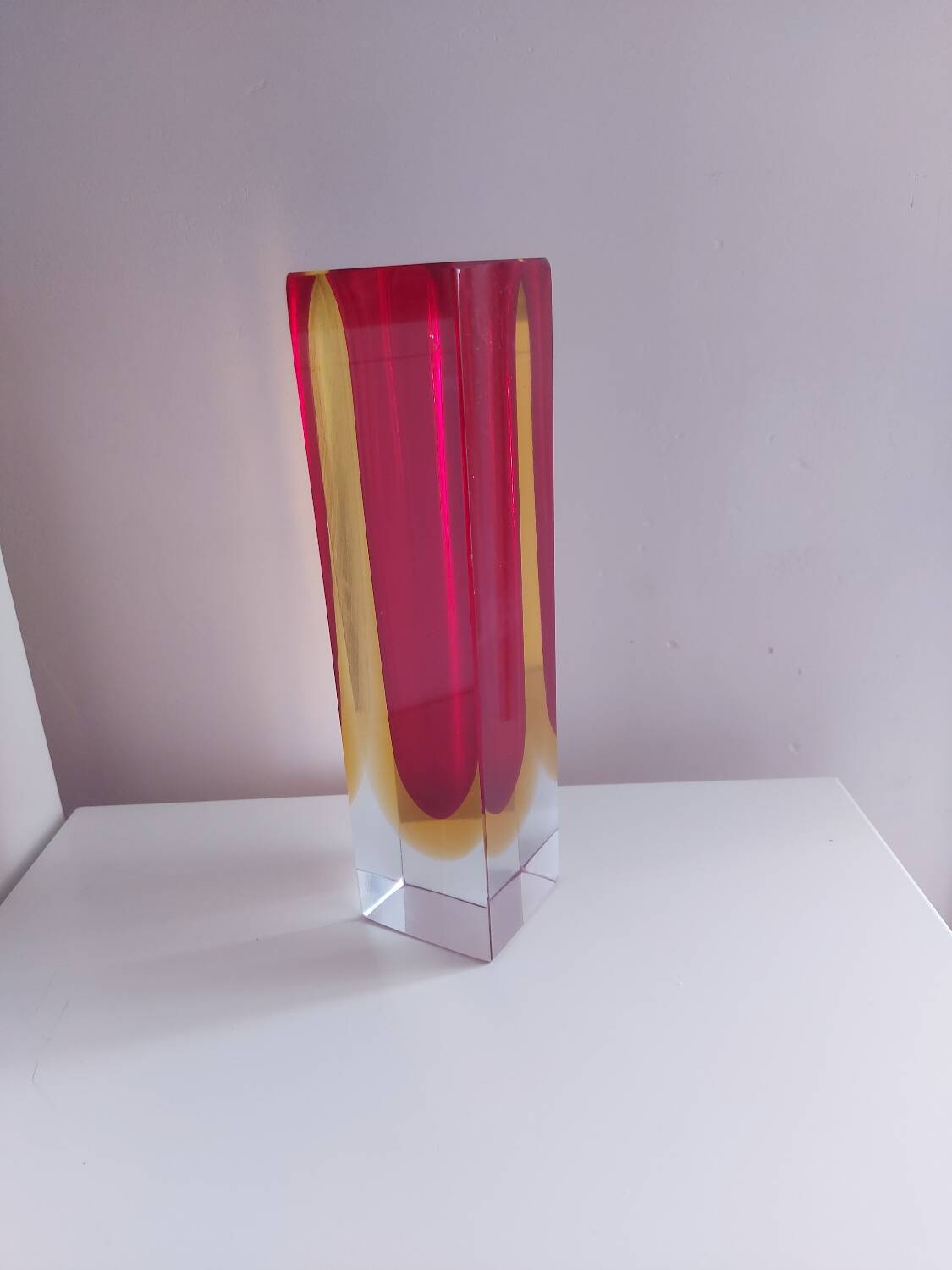 Sommerso vase by Seguso, Italy 70's, Flavien Poli (25.5 cm)