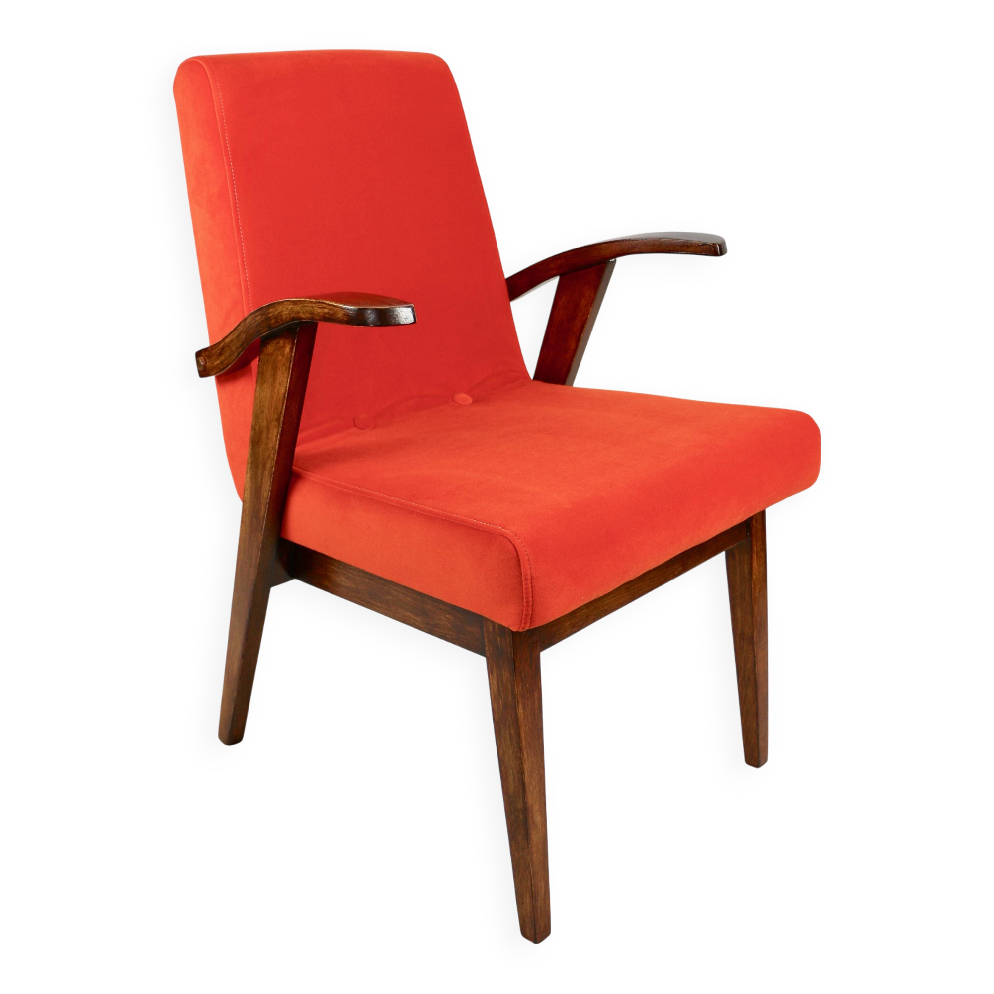 Vintage armchair 300-123, design by M. Puchała, orange - available 2 pieces