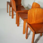 Dining Chairs Attributed to Afra and Tobia Scarpa for Molteni, Set of 4