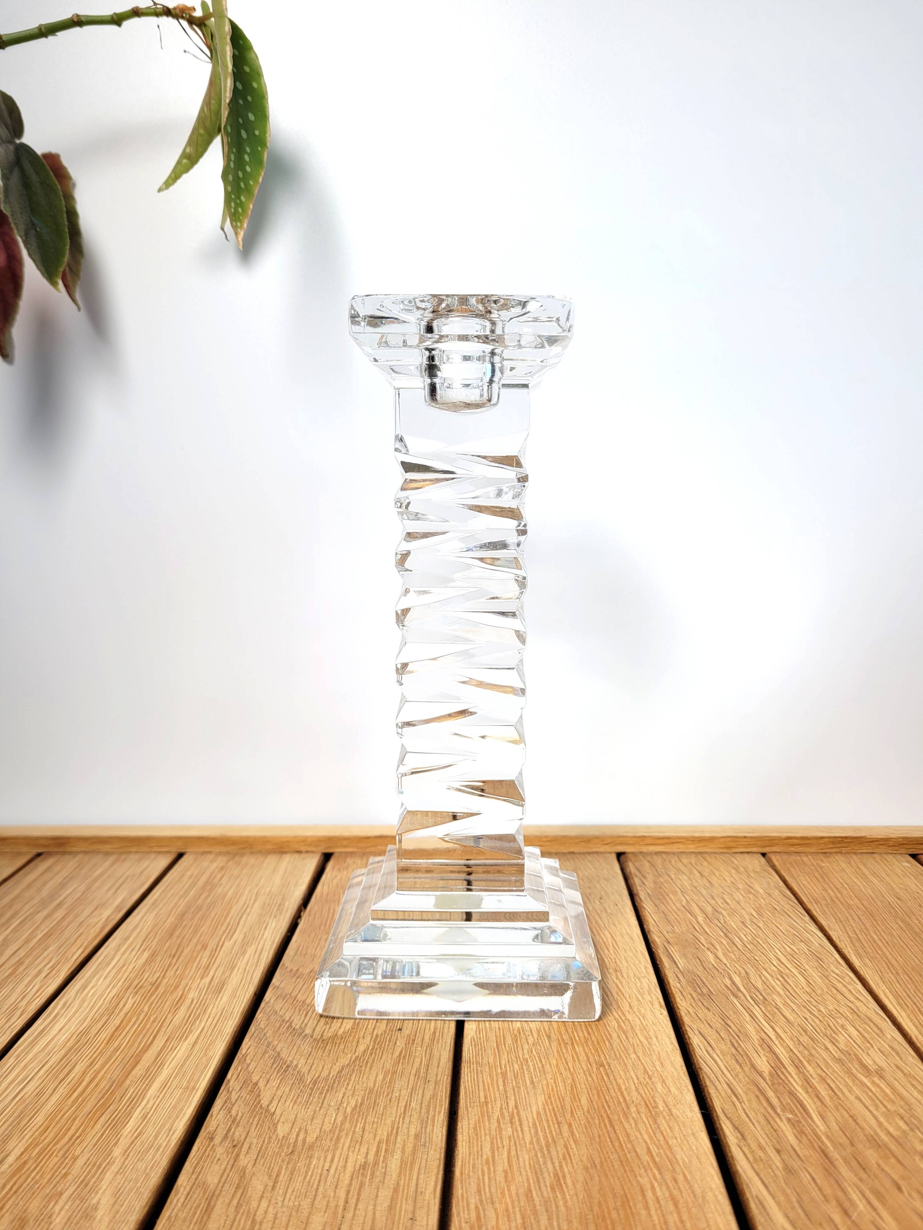 Bohemian crystal candle holder