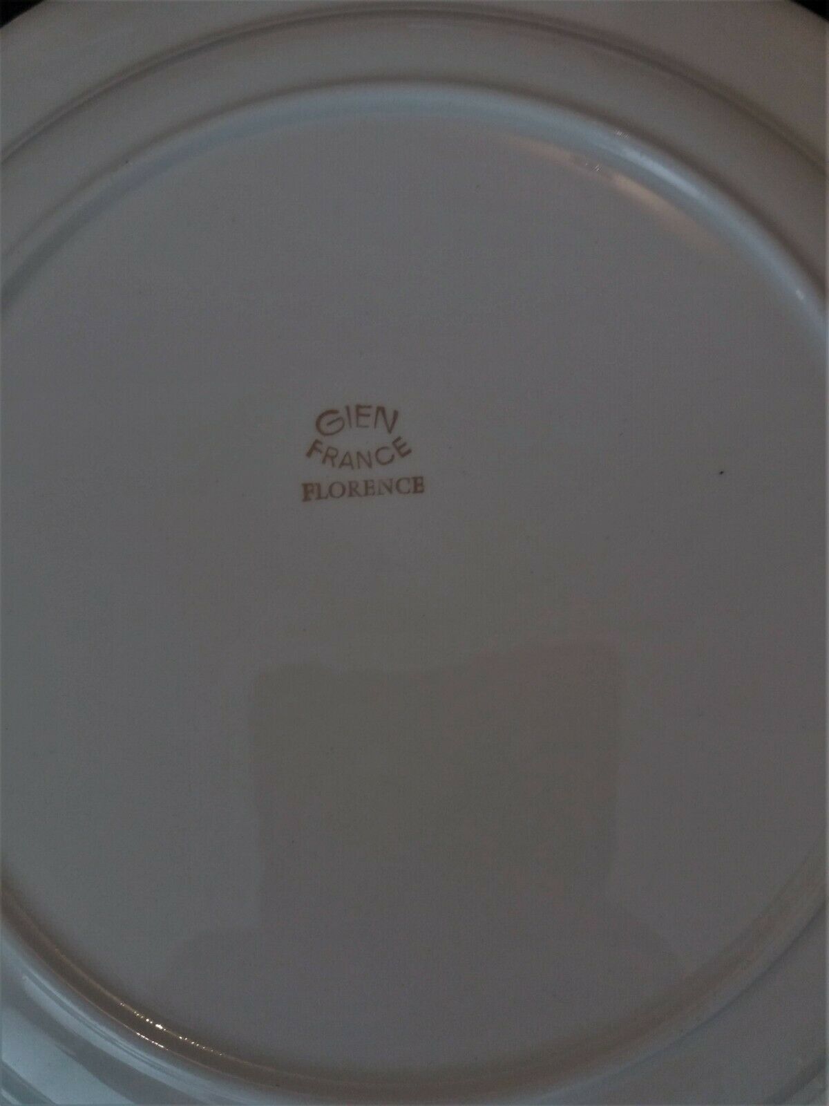 Series of eight flat plates Gien model Florence