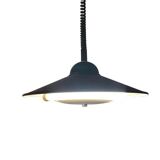 Vintage pendant lamp 1970s black lampshade