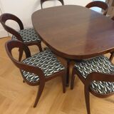 Table & 6 Baumann chairs model "gondole"