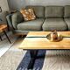 Solid oak epoxy coffee table