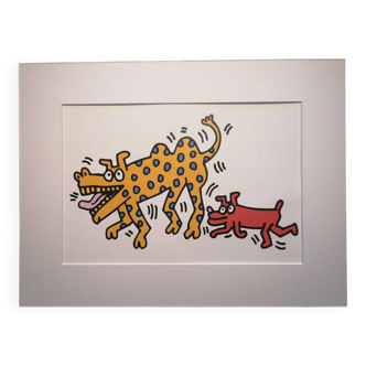 Illustration by Keith Haring - 'Animals' series - 8/12