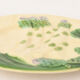 Assiette à asperge en barbotine