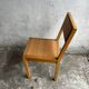 Set of 4 solid oak dining chairs – 1990s