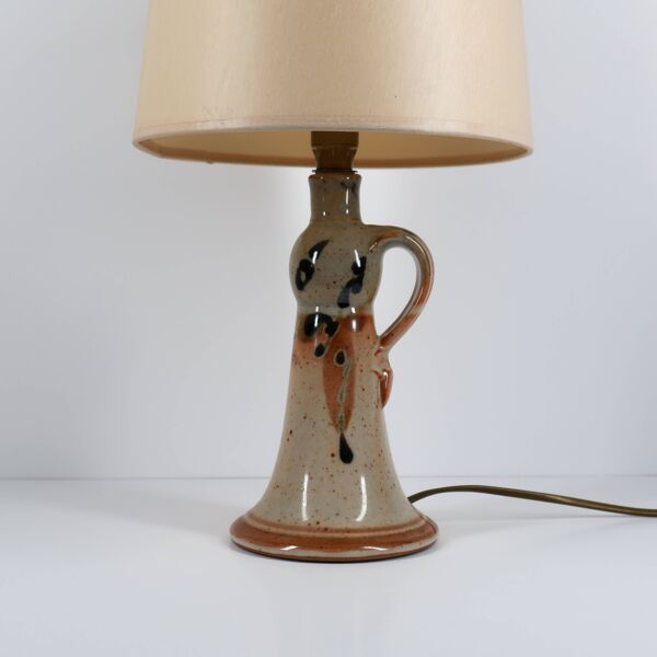 Lampe en grès artisanal signée Blanot, circa 1970
