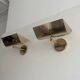 Pair of vintage adjustable solid brass wall lights France 1970