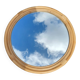 Round bamboo mirror