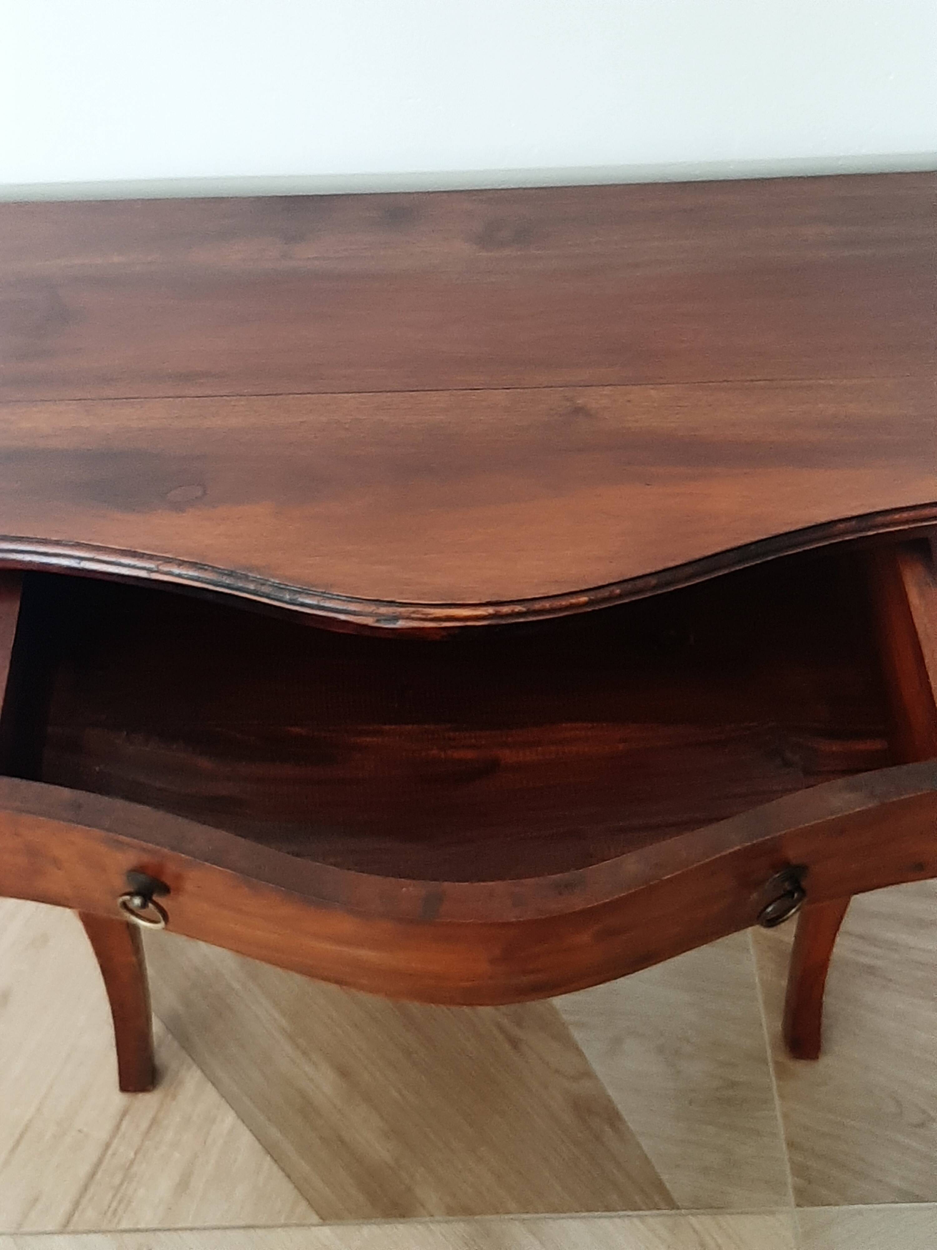 Pretty 2-drawer console chest of drawers - curved legs - Louis XVI imitation