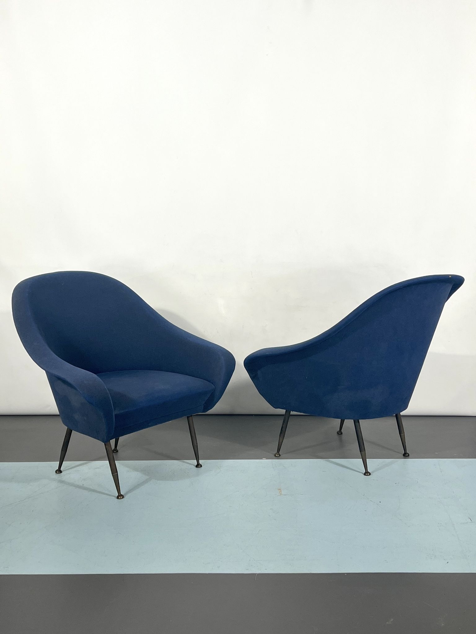 Mid-century modern loveseat and armchairs 50s