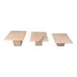 Vintage marble nesting tables or side tables, 1970s