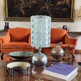 Lampe de table en verre moulé, Italie vers 1970