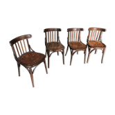 Lot de 4 chaises bistrot baumann
