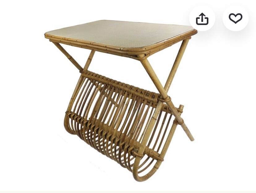 Table d’appoint et porte revue vintage