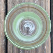 Frosted green textured glass vase 1950s