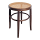 Tabouret bas ancien en cannage et bois courbé