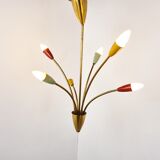 Mid century brass italian chandelier, 1960s