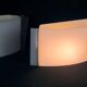 Pair of mid-century wall lamps in black metal and perspex, france