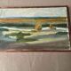 Original Mid Century Swedish Oil On Canvas – “Landscape” By Bengt Gustafsson 1952– Vintage & Framed