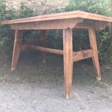 Vintage table from the Reconstruction period of Rene Gabriel in beech.
