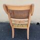Fauteuil cabriolet palecek – bois brut & cannage