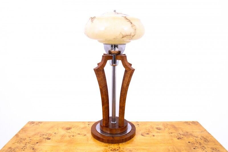 Art Deco table lamp from the 1950s, Poland.