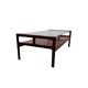 Rosewood coffee table with glass top, 1970s