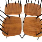 Set of 4 "Fanett" chairs in teak by Ilmari Tapiovaara, Sweden, 1960.