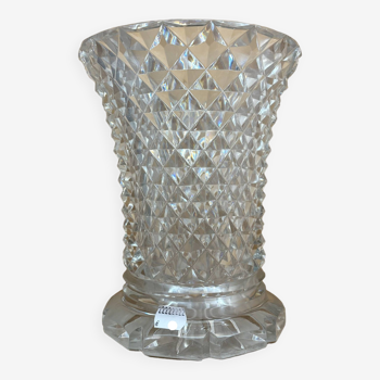 Flared crystal vase