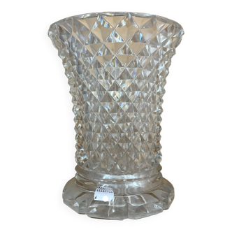 Flared crystal vase