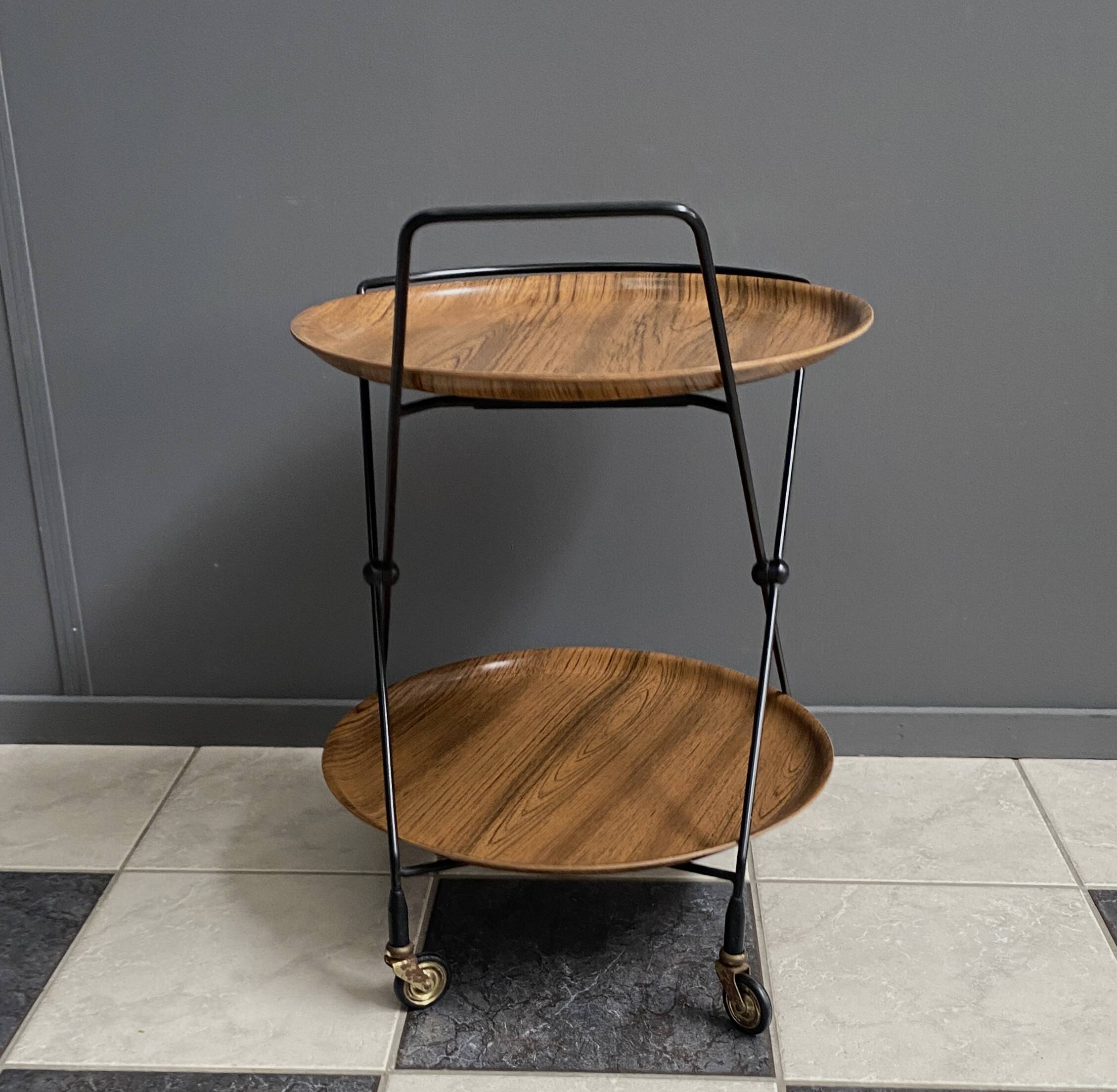 Serving Trolley attributed to Paul Nagel for Jie Gantofta, Sweden 1960s