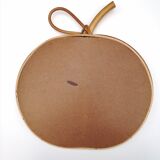 Vintage "apple" mirror in rattan