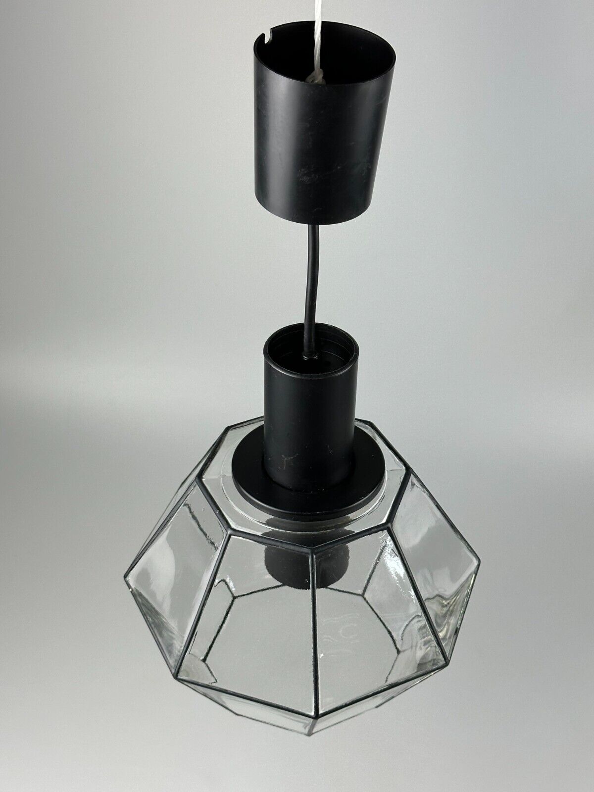 60s 70s hanging lamp ceiling lamp by Limburg Leuchten Germany glass metal