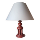 Vintage lamp lampshade fabrics, wooden colonnade foot