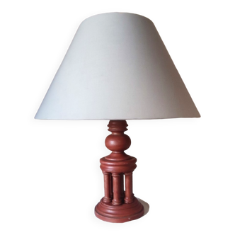 Vintage lamp lampshade fabrics, wooden colonnade foot