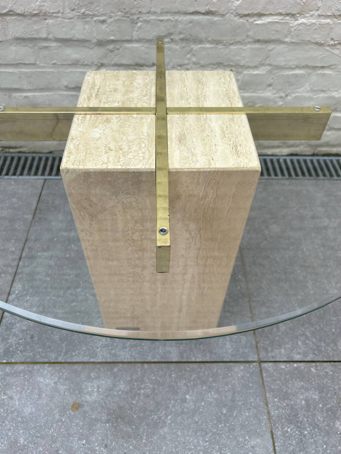 Artedi travertine coffee table 1970