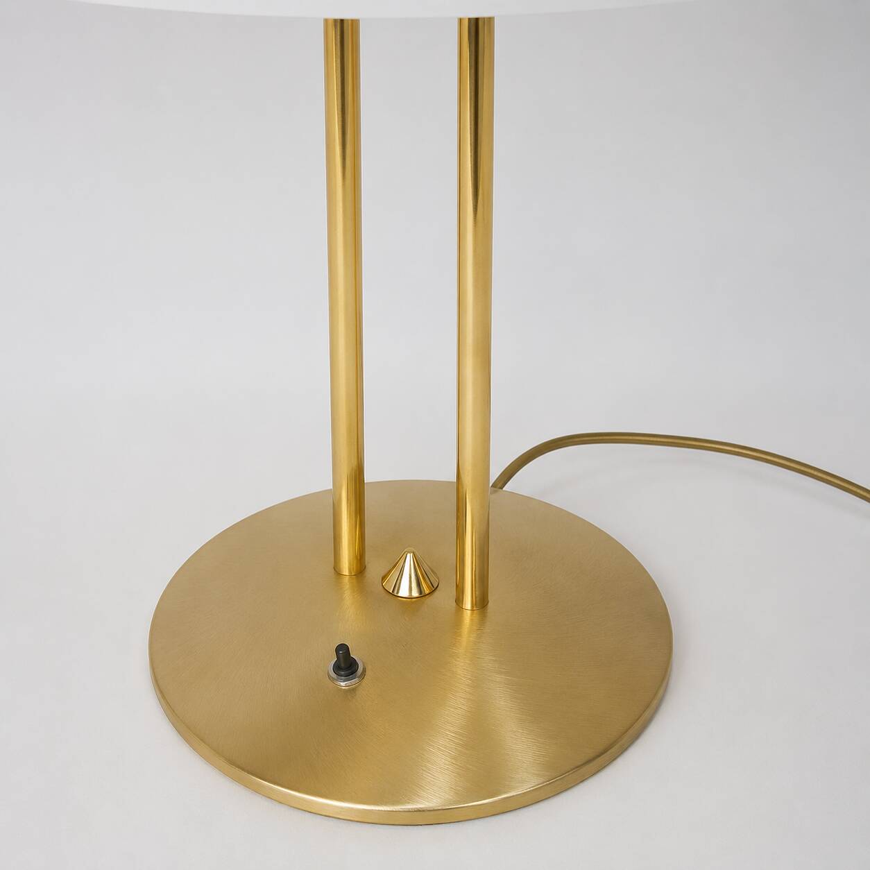 1980s Modern table lamp | Dimmable | Brass and glass
