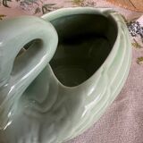 Almond green ceramic swan