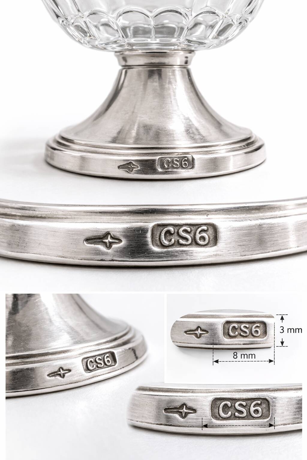 Crystal and solid silver centrepiece by C.J. Stok, Netherlands.