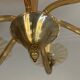 Venetian chandelier in gilded Murano glass by Venini circa 1920, 6 light arms.