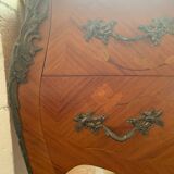 Louis XV chest of drawers with pink marble