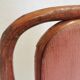 Vintage Thonet Style Bentwood Dining Chair: High Back, Cushioned Seat Pink