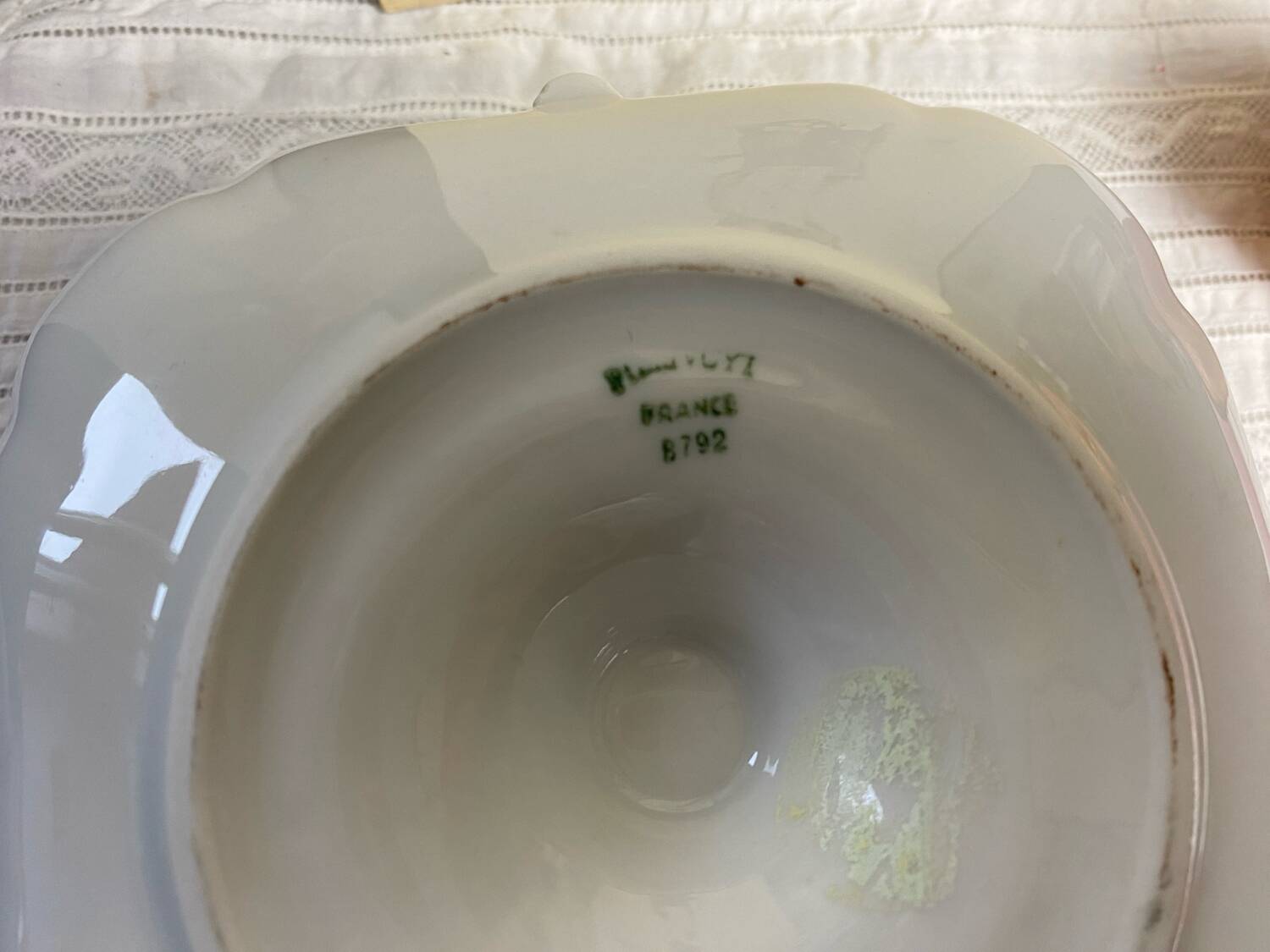 Old porcelain candle holder