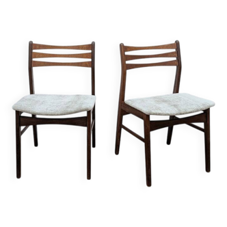 2 chaises minimalistes vintage scandinaves